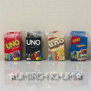 タカラトミーアーツ(T-ARTS)のガチャガチャ UNO ウノ ミニカードコレクション カードゲーム 全4種 コンプ(トランプ/UNO)