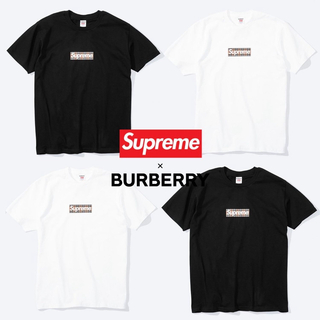 バーバリー(BURBERRY)のSupreme × Burberry Logo Tee ブラックS M L 新品(Tシャツ(半袖/袖なし))