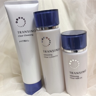 トランシーノ(TRANSINO)の薬用ホワイトニングクリアローションEX 、ミルクEX、クレンジング(化粧水/ローション)