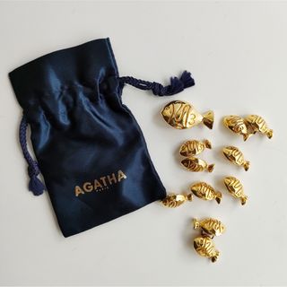 AGATHA - AGATHA アガタ　 付けボタン　ボタン　魚　ゴールドボタン