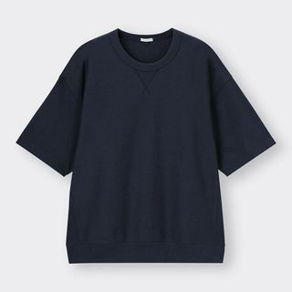 GU　スウェT　NAVY(Tシャツ/カットソー(半袖/袖なし))