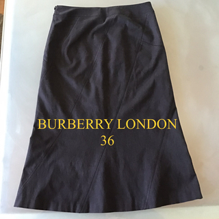 バーバリー(BURBERRY)のバーバリーロンドン Burberry Londonひざ下 台形 スカート 36(ひざ丈スカート)