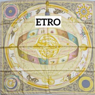 エトロ(ETRO)の★ETRO★ スカーフ 大判 天体図 天球儀 星座 シルク ベージュ(バンダナ/スカーフ)