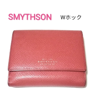 スマイソン(Smythson)のSMYTHSON スマイソン レディース 財布 二つ折り 赤色系 レザー(財布)