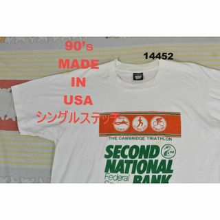 トライアスロン 90’ｓ Tシャツ t14452 USA製 シングルステッチ(Tシャツ/カットソー(半袖/袖なし))