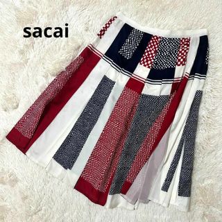 サカイ(sacai)のsacai プリーツスカート 風 キュロット(ひざ丈スカート)