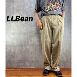 L.L.Bean エルエルビーン 2タック コットン　スラックス サイズ４４(スラックス)