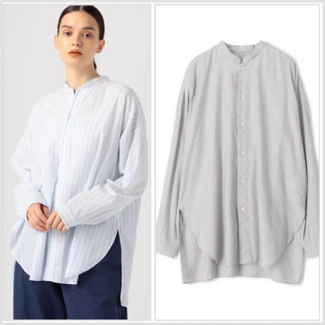 GALERIE VIE - ギャルリーヴィー バンドカラー シャツ ノー GALERIE VIE - ギャルリーヴィー バンドカラー シャツ ノー
