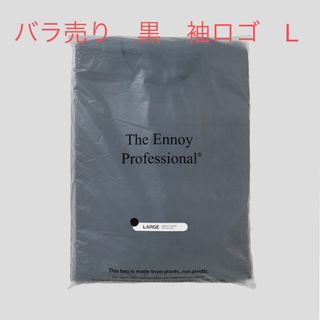 バラ売り　ENNOY 3PACK T-SHIRTS Lサイズ 黒 袖ロゴ(Tシャツ/カットソー(半袖/袖なし))