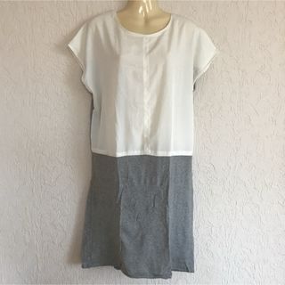 ショコラフィネローブ(chocol raffine robe)のchocol raffine robe 異素材ワンピース(ひざ丈ワンピース)