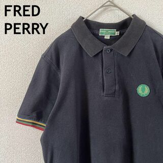 フレッドペリー(FRED PERRY)のW3 FRED PERRY ポロシャツ　半袖ヴィンテージ　スリーブラインMメンズ(ポロシャツ)
