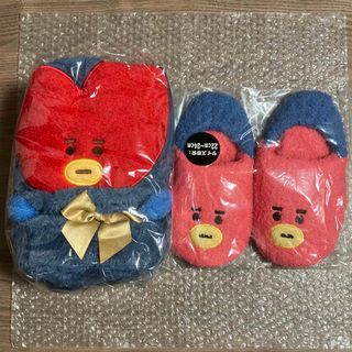 ビーティーイシビル(BT21)の【BTS・BT21】WARM ブランケット&ルームシューズ(TATA)(アイドルグッズ)