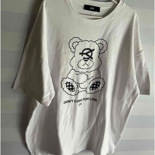 オーワイ(OY)の『OY/オーワイ』ホワイト ODOLLY T/オードリープリント半袖くまTシャツ(Tシャツ/カットソー(半袖/袖なし))