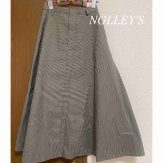 ノーリーズ(NOLLEY'S)のNOLLEY′S ノーリーズ 格子柄 フレア スカート ロング丈(ロングスカート)