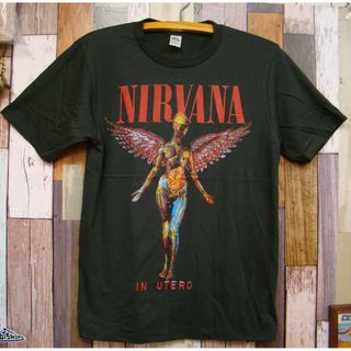 L★新品インユーテロ【Nirvana】ニルヴァーナ★BunnyバンドTシャツ(Tシャツ/カットソー(半袖/袖なし))