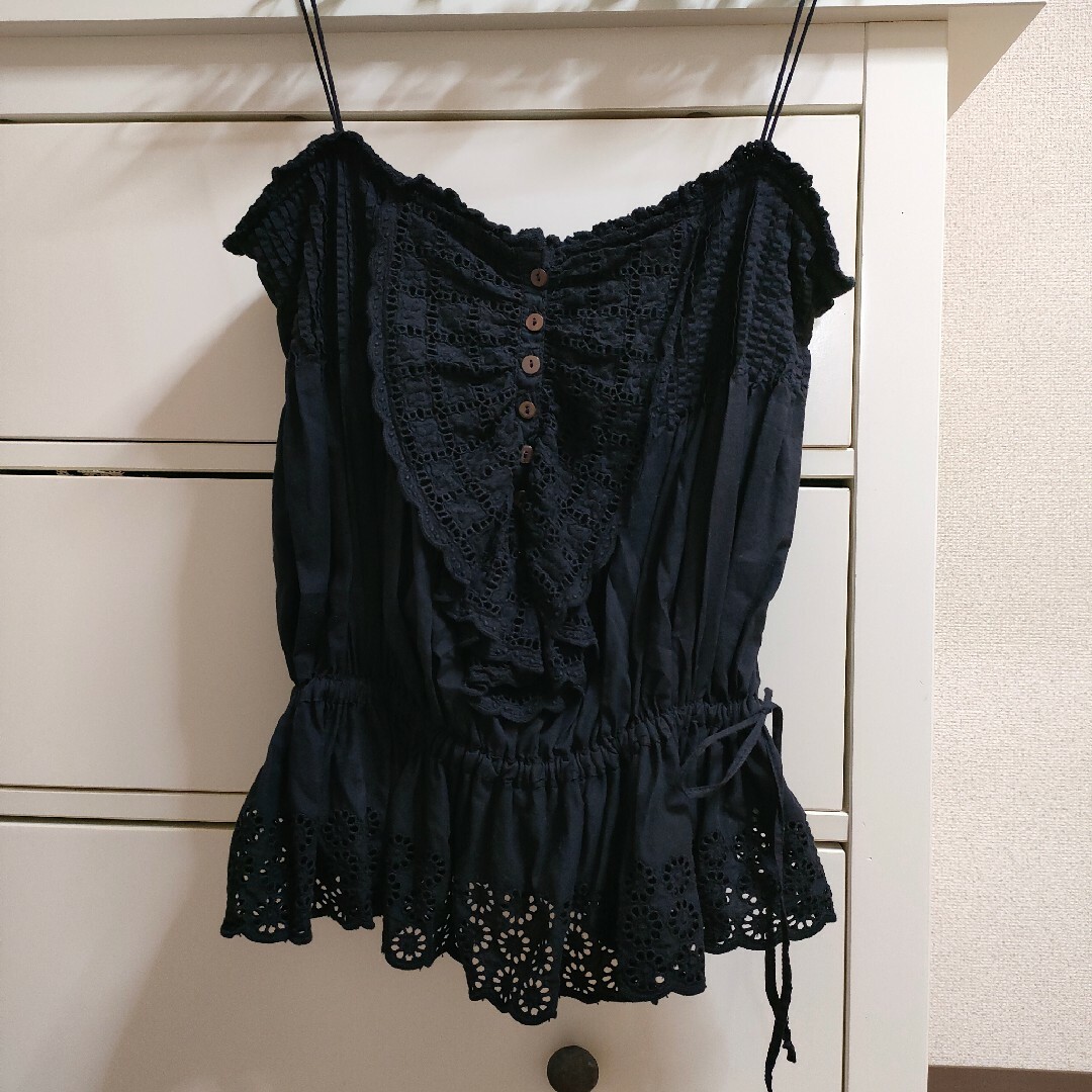 Lochie(ロキエ)のGothic❤︎コットン フリル レース ジャボ キャミソール レディースのトップス(キャミソール)の商品写真