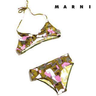 マルニ(Marni)のほぼ新品 定価3.8万 MARNI 水着 総柄ビキニ size40 マルニ(水着)