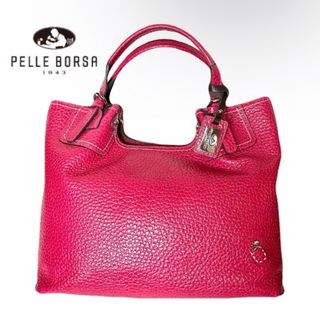 ペレボルサ(PELLE BORSA)のペレボルサ PELLE BORSA トートバッグ レザー 本革 ピンク(トートバッグ)