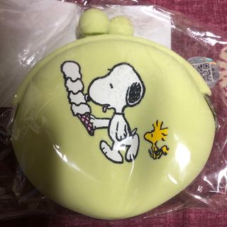 スヌーピー(SNOOPY)のPEANUTSスヌーピーがま口お色グリーン(コインケース)