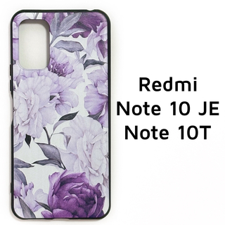 Redmi Note10 JE 10T ケース 白 紫 花 (Androidケース)