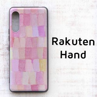 Rakuten Hand ピンク ペイント風 ソフトケース 楽天ハンド(Androidケース)