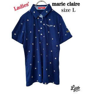 マリクレール(Marie Claire)のmarie claire マリクレール　ポロシャツ　レディースL 半袖トップス(ウエア)