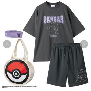 ポケモン(ポケモン)の新品未使用タグ付き　ポケモン　メンズ　ハッピーバッグ4点セット　ゲンガー　M(Tシャツ/カットソー(半袖/袖なし))