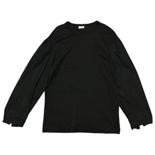 ドリスヴァンノッテン(DRIES VAN NOTEN)のDRIES VAN NOTEN ダメージ 袖切替カットソー ブラック メンズ L(Tシャツ/カットソー(七分/長袖))