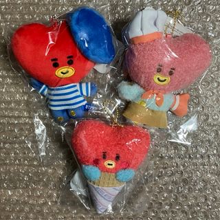 ビーティーイシビル(BT21)の【BTS・BT21】TATA アイス&マルシェ&キッチンマスコット(3点セット)(アイドルグッズ)