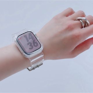 アップルウォッチ(Apple Watch)のApple Watch アップルウォッチ クリア バンド 38 40 41(その他)