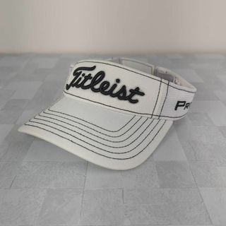 タイトリスト(Titleist)のタイトリストサンバイザー　ツアープロ使用モデル　ホワイト　白色(ウエア)