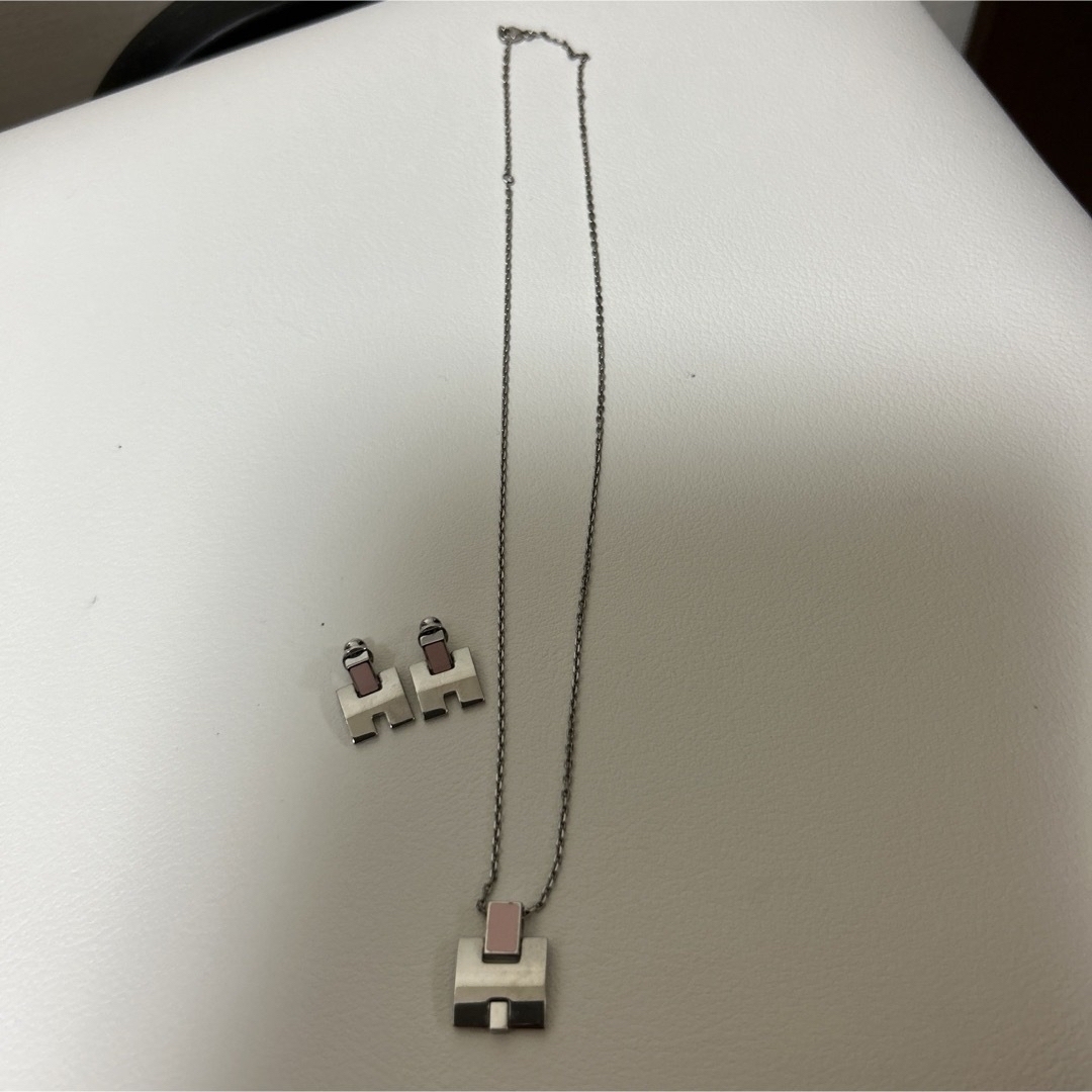 HERMES - エルメス アイリーン シルバーピンク ネックレス HERMES - エルメス アイリーン シルバーピンク ネックレス