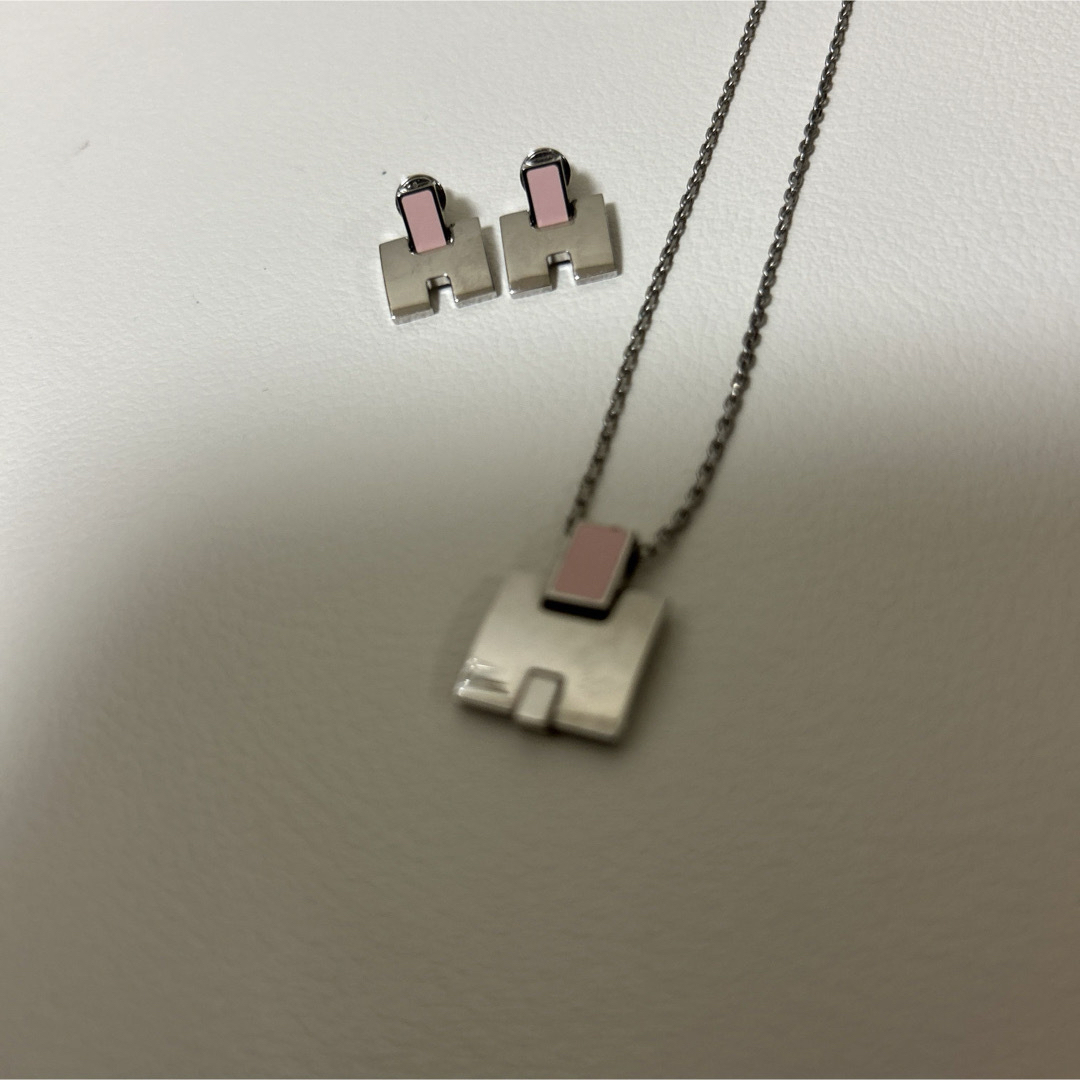 HERMES - エルメス アイリーン シルバーピンク ネックレス HERMES - エルメス アイリーン シルバーピンク ネックレス