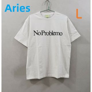 アリエス(aries)のAries アリーズ カットソー No Problemo SS Tee 白 L(Tシャツ/カットソー(半袖/袖なし))