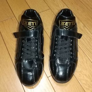 ゼット(ZETT)の野球スパイク　ZETT   21.0センチ  黒　マジックテープ　少年野球(シューズ)