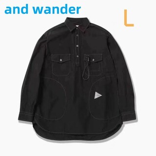 アンドワンダー(and wander)のアンドワンダー CORDURA cotton rip 長袖シャツ L(シャツ)