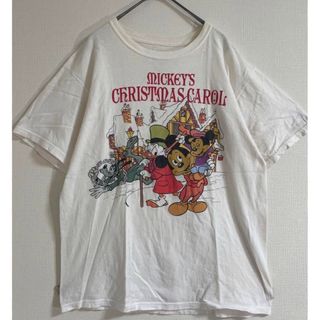 ディズニー(Disney)の00s Disney Tシャツ 白 クリスマス ミッキー　ドナルド　ミニー(Tシャツ/カットソー(半袖/袖なし))