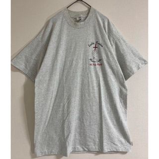 90s フルーツオブザルーム　Tシャツ　白　キリスト　宗教　十字架　Y2K 手(Tシャツ/カットソー(半袖/袖なし))