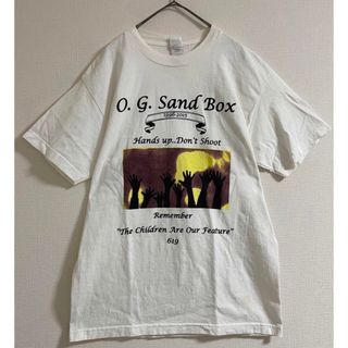 00s ハンズアップ Tシャツ デモT アートTシャツ 古着 白 90s(Tシャツ/カットソー(半袖/袖なし))