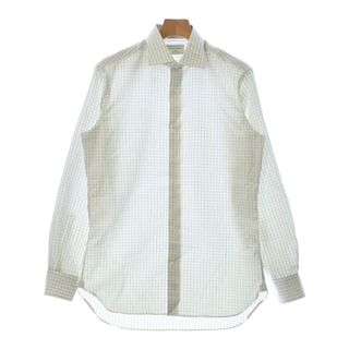 ユナイテッドアローズ(UNITED ARROWS)のUNITED ARROWS ドレスシャツ 40(L位) 白x紺x黄(チェック) 【古着】【中古】(シャツ)