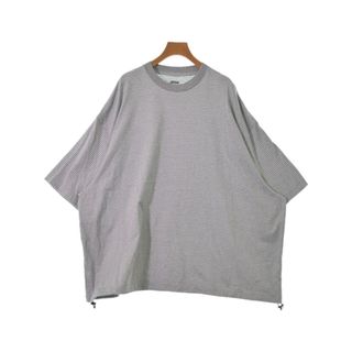 イズネス(is-ness)のis-ness イズネス Tシャツ・カットソー L グレー(ボーダー) 【古着】【中古】(Tシャツ/カットソー(半袖/袖なし))