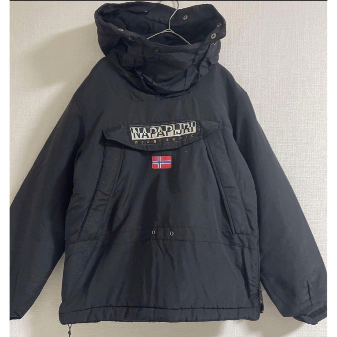 90s ナパピリ napapijri アノラック 黒 ナイロン ジャケット 古着 90s ナパピリ napapijri アノラック 黒 ナイロン ジャケット 古着