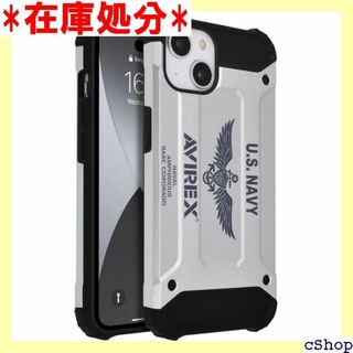 AVIREX iPhone15 対応 ケース 耐衝撃 iP ス シルバー 231