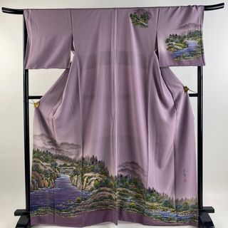 訪問着 身丈167cm 裄丈68cm 正絹 名品 【中古】(着物)