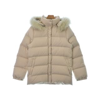 モンクレール(MONCLER)のMONCLER ダウンジャケット/ダウンベスト 0(XS位) ベージュ 【古着】【中古】(ダウンジャケット)