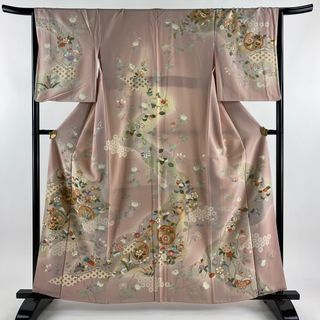 訪問着 身丈160cm 裄丈66cm 正絹 名品 【中古】(着物)