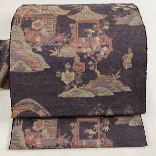 名古屋帯 美品 優品 正絹 【中古】(帯)