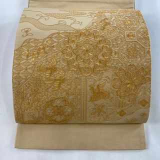 袋帯 美品 名品 お太鼓柄 正絹 【中古】(帯)