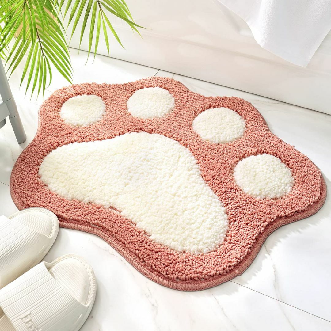色: ピンク】玄関マット かわいい バスマット おしゃれ 足ふき 色: ピンク】玄関マット かわいい バスマット おしゃれ 足ふき