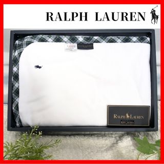 Ralph Lauren - 【RALPH LAUREN】ラルフローレン　コットン100% ブランケット　白